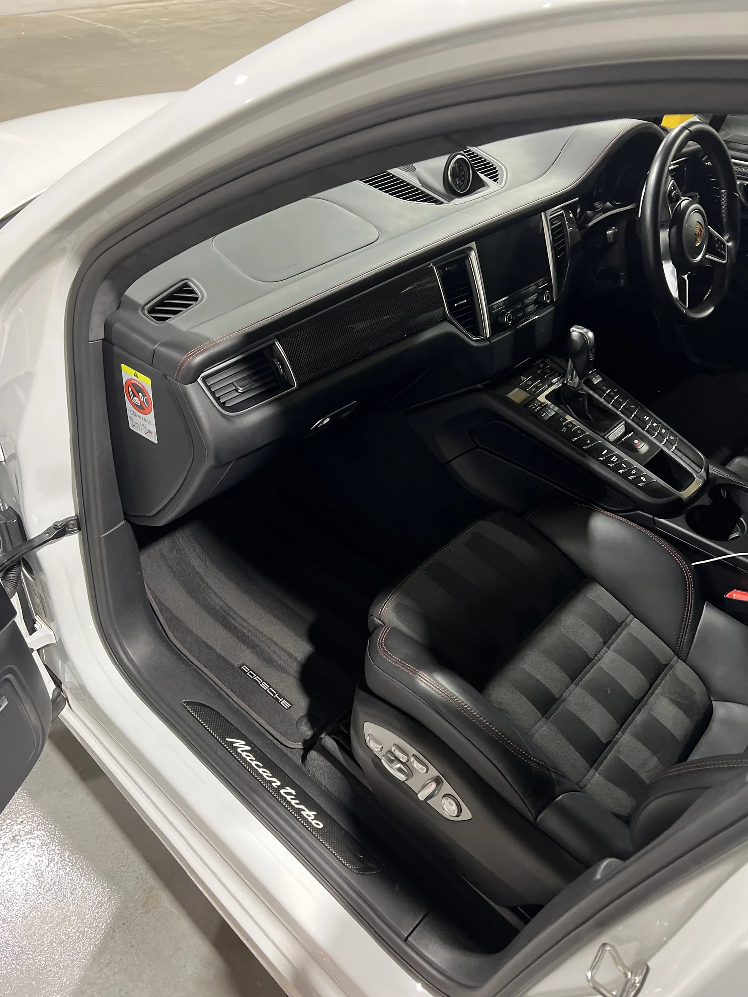 Deep-cleaned Porsche interior
